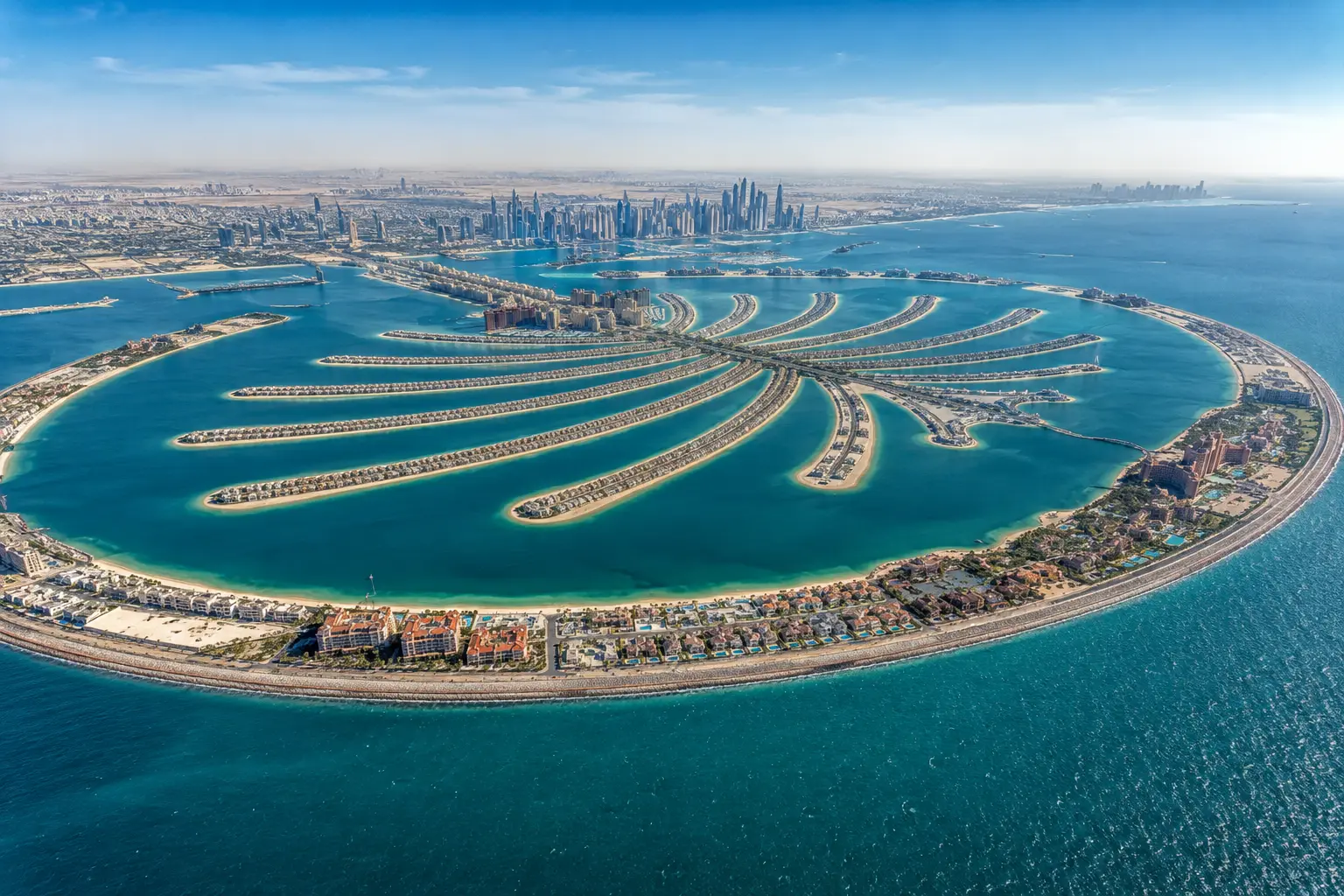 Palm Jumeirah aerial view