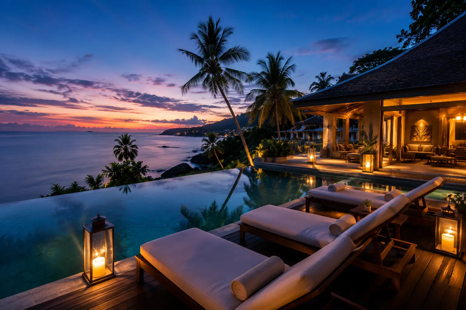 Beachfront infinity pool villa in Phuket