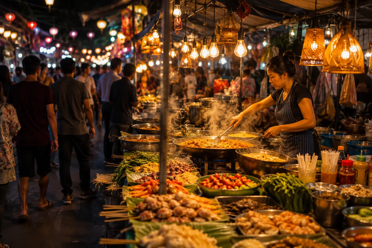 Thai street food night market
